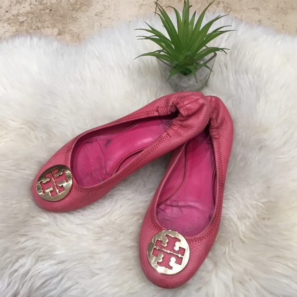 Authentic pink tory burch flats size 7.5 - Picture 4 of 5
